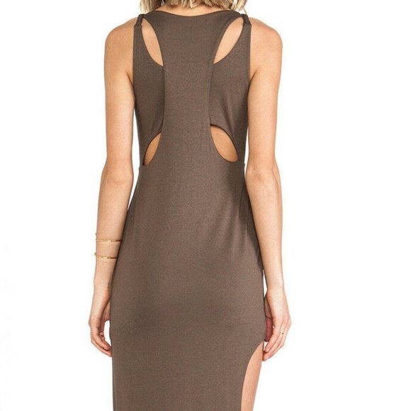 Blessed are the Meek Women's Holy Smoke Khaki Maxi Cutout Dress size XS NWT - Picture 8 of 9
